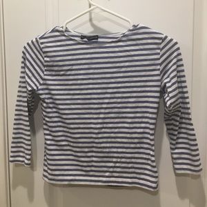 Brandy Melville striped long sleeve crop top